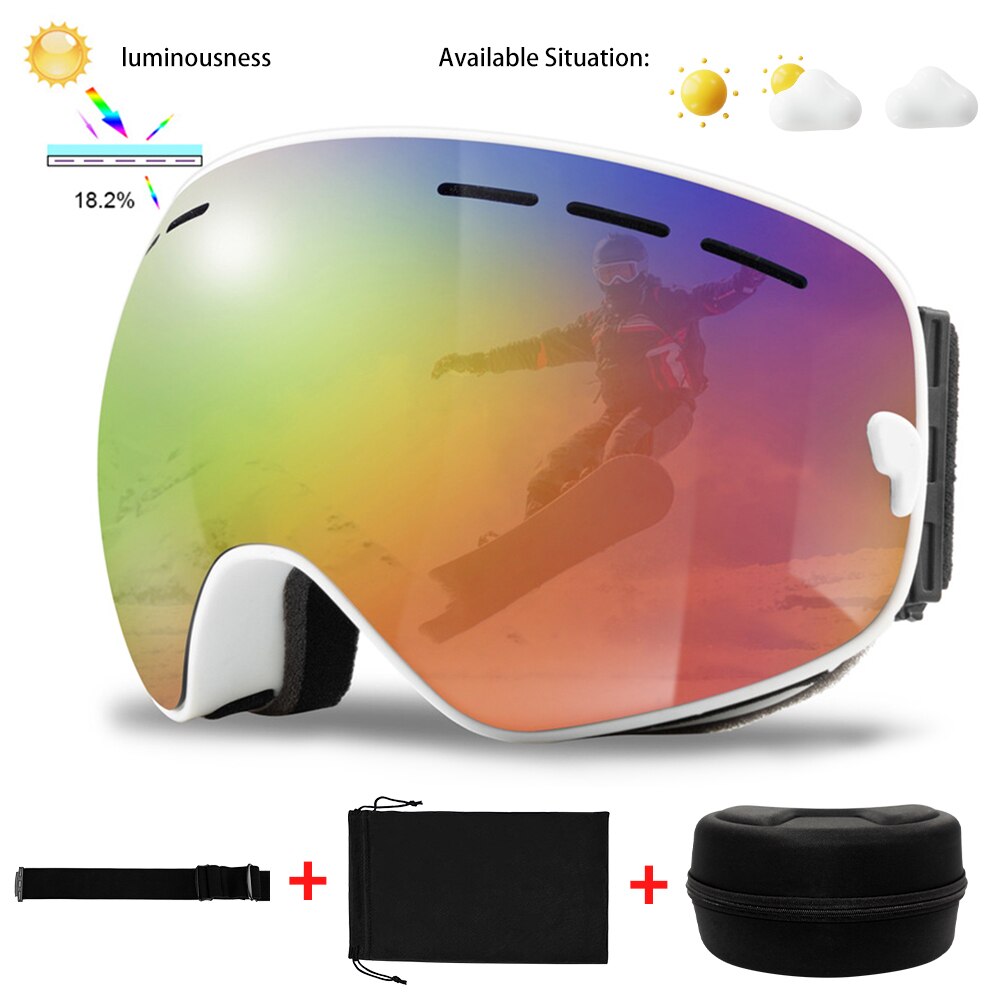 Uv400 Winter Anti-Fog Ski Sport Snowboard Goggles Glasses Set - youroutdoorlivingshop