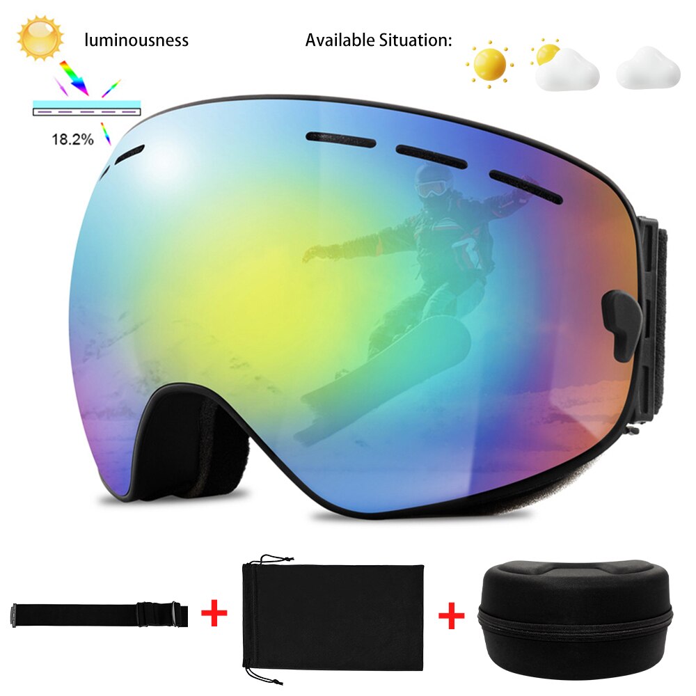 Uv400 Winter Anti-Fog Ski Sport Snowboard Goggles Glasses Set - youroutdoorlivingshop