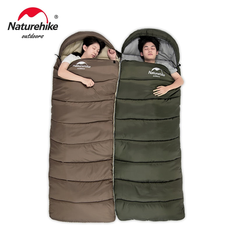 Naturehike Ultralight Winter Cotton Double Person Spliceable Camping Sleeping Bags - youroutdoorlivingshop