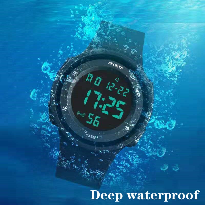 Men Women Kids Multifunction Military Digital 5ATM Waterproof Luminous LED Electronic Sports Watch - youroutdoorlivingshop