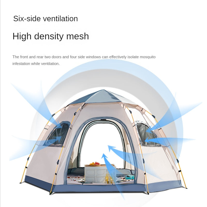 Easy Setup Waterproof 3-4 Person Pop Up Camping Dome Tent