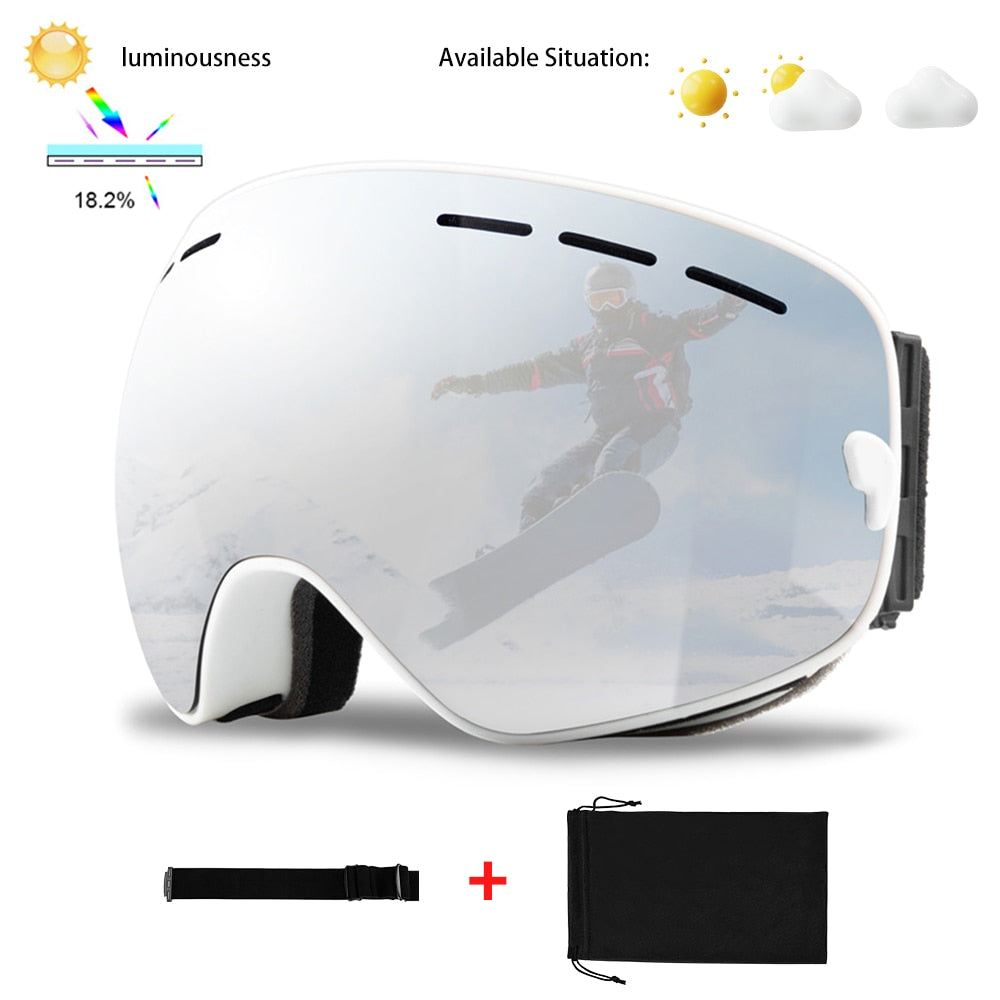 Uv400 Winter Anti-Fog Ski Sport Snowboard Goggles Glasses Set - youroutdoorlivingshop