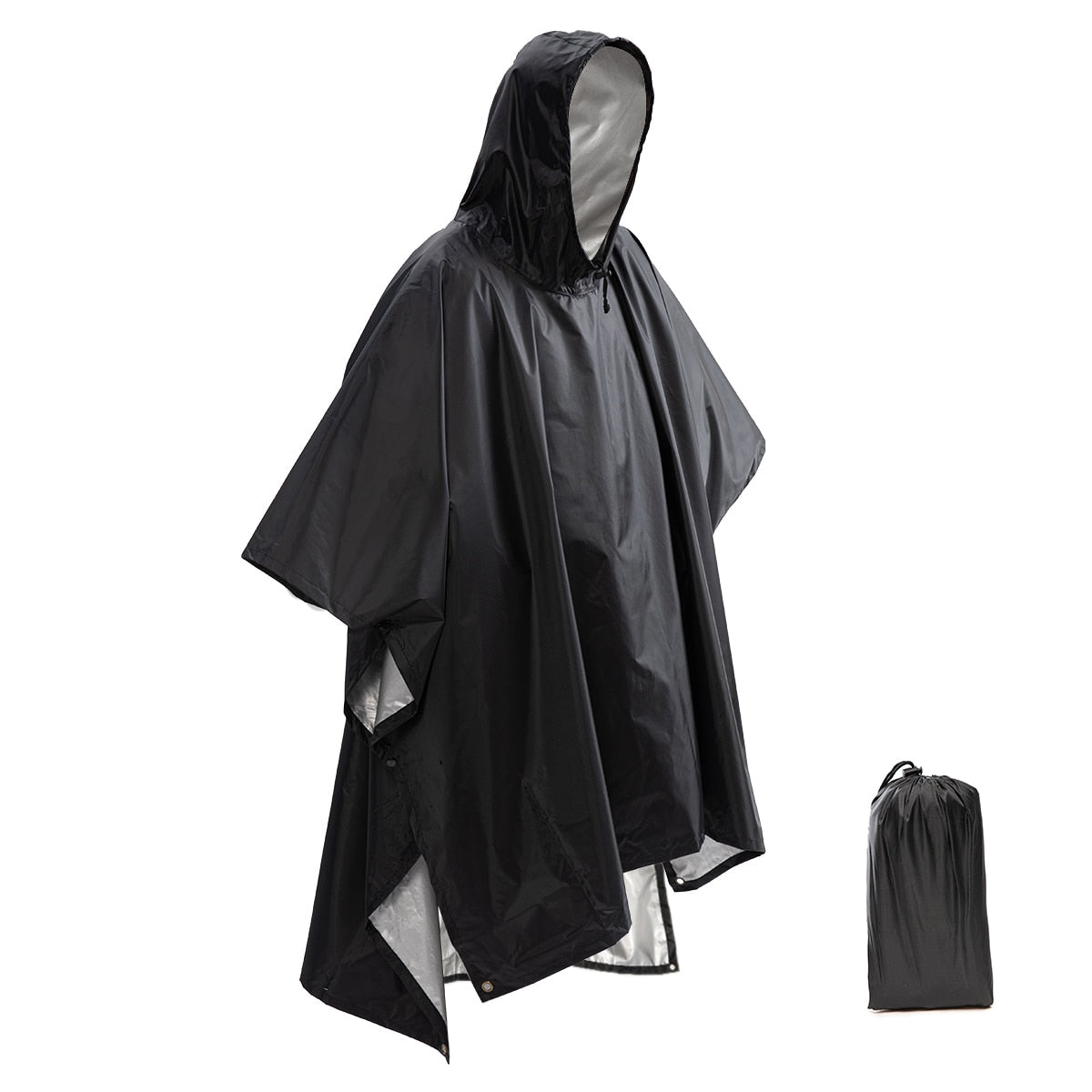 Packable Multifunctional 3 In 1 Hiking Camping Raincoat Poncho