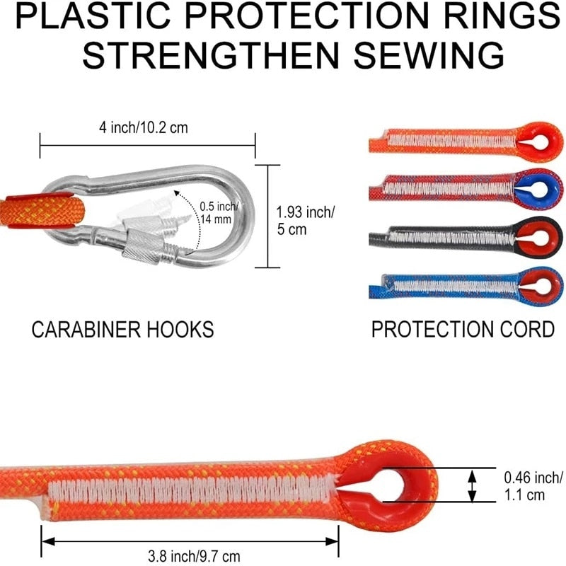 10m 20m 10/12mm Diameter High Strength Rock Climbing Rope - youroutdoorlivingshop