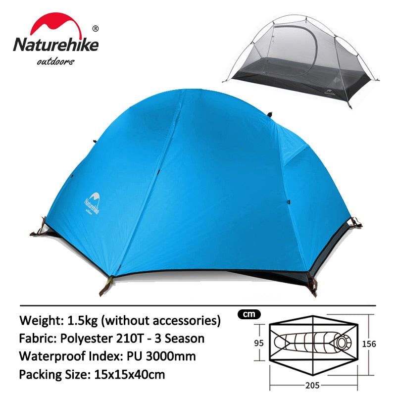 Naturehike 1 Person Double Layer Ultralight Backpacking Tent - youroutdoorlivingshop