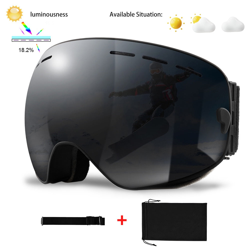 Uv400 Winter Anti-Fog Ski Sport Snowboard Goggles Glasses Set - youroutdoorlivingshop