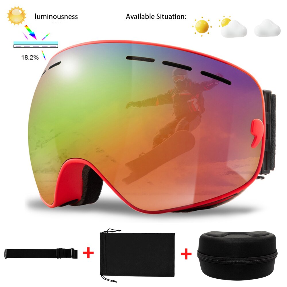 Uv400 Winter Anti-Fog Ski Sport Snowboard Goggles Glasses Set - youroutdoorlivingshop