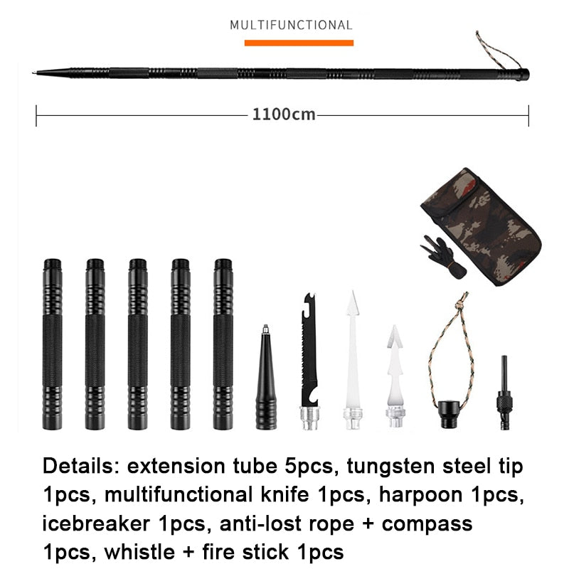 Multifunctional Ultralight compass folding trekking pole - youroutdoorlivingshop