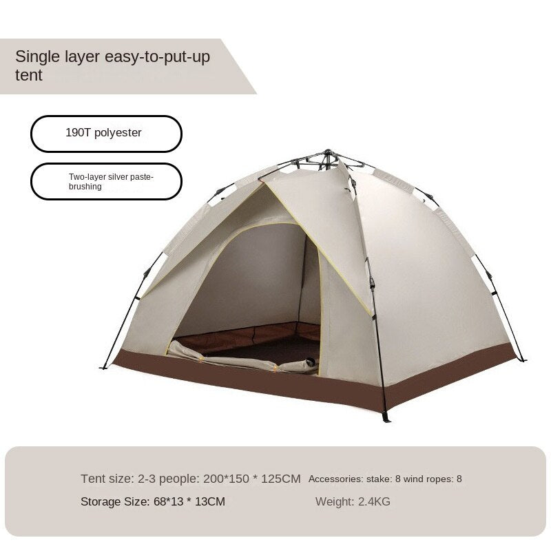 Easy Setup Waterproof 3-4 Person Pop Up Camping Dome Tent