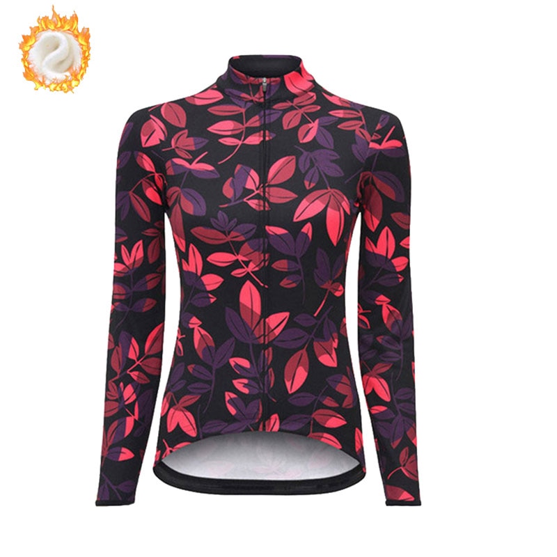 Women Winter Fleece Long Sleeves Outdoor Sports Cycling Jerseys - youroutdoorlivingshop