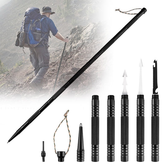 Multifunctional Ultralight compass folding trekking pole - youroutdoorlivingshop