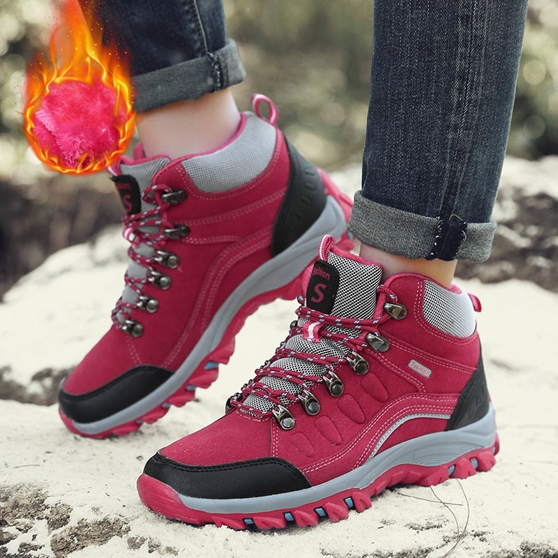 Women's High Quality Plush Winter Non-slip Sport Hiking Trekking Shoes