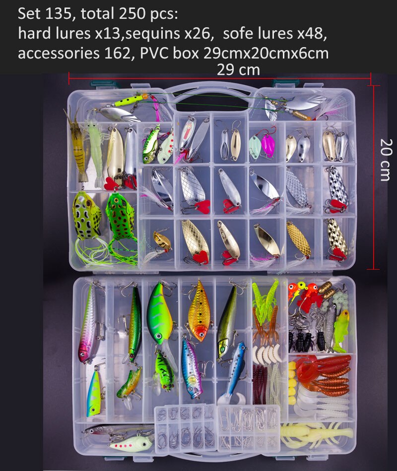 Big Multi Fishing Lure Set Wobblers Artificial Mixed Colors Styles Soft Fishing Lure Kit - youroutdoorlivingshop