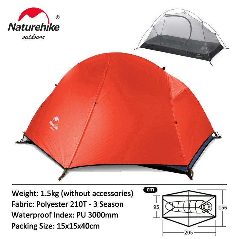 Naturehike 1 Person Double Layer Ultralight Backpacking Tent - youroutdoorlivingshop